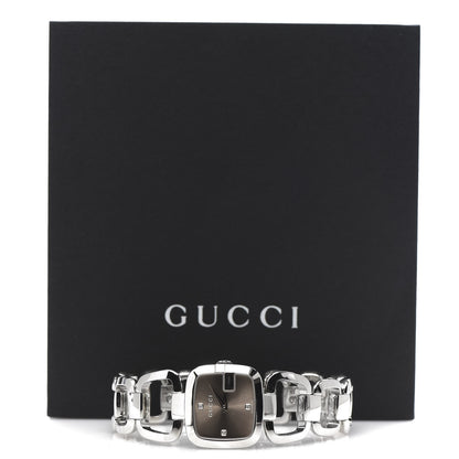 Gucci Stainless Steel Diamond 24mm G-Gucci Square Quartz Watch 6 of 6