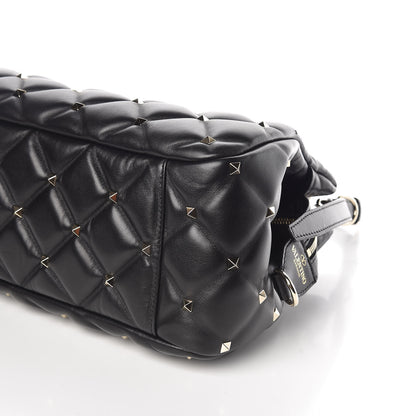 Valentino Garavani Nappa Candystud Double Handle Shoulder Bag Black 6 of 8