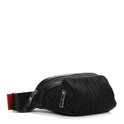 Fendi Neoprene Mesh Vitello Grace FF Pocket Belt Bag Black 4 of 9