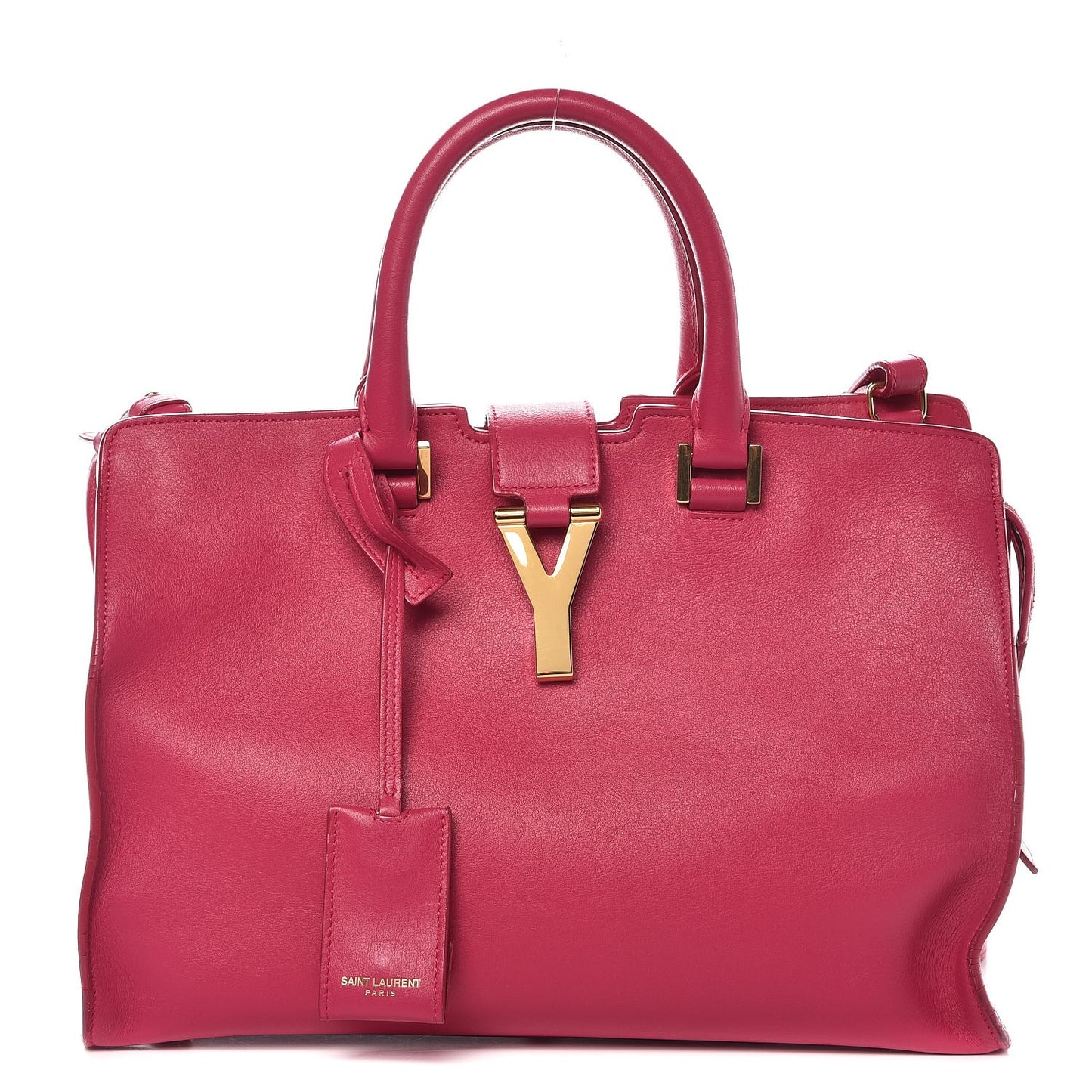 Calfskin Small Classic Y Cabas Fuchsia