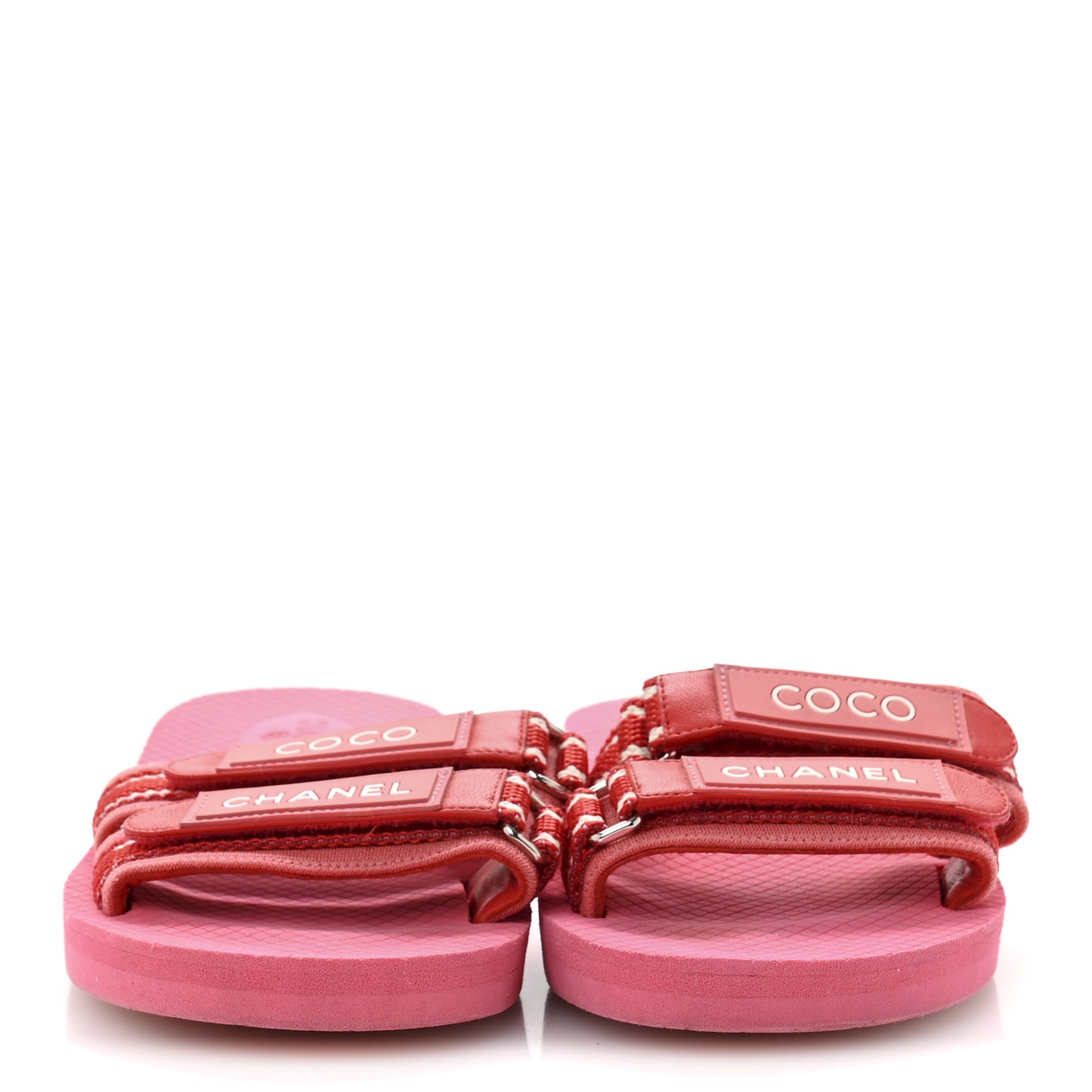 Fabric Rubber Coco Slides 38 Red