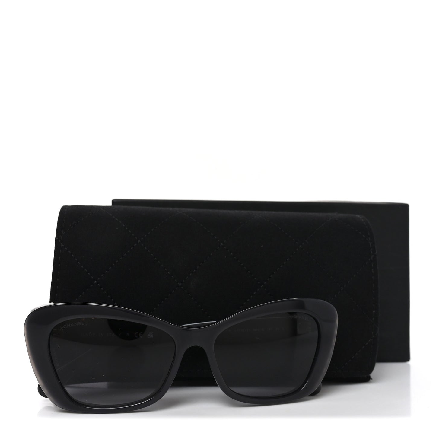 Acetate Pearl Cat Eye CC Sunglasses 5481-H  Black