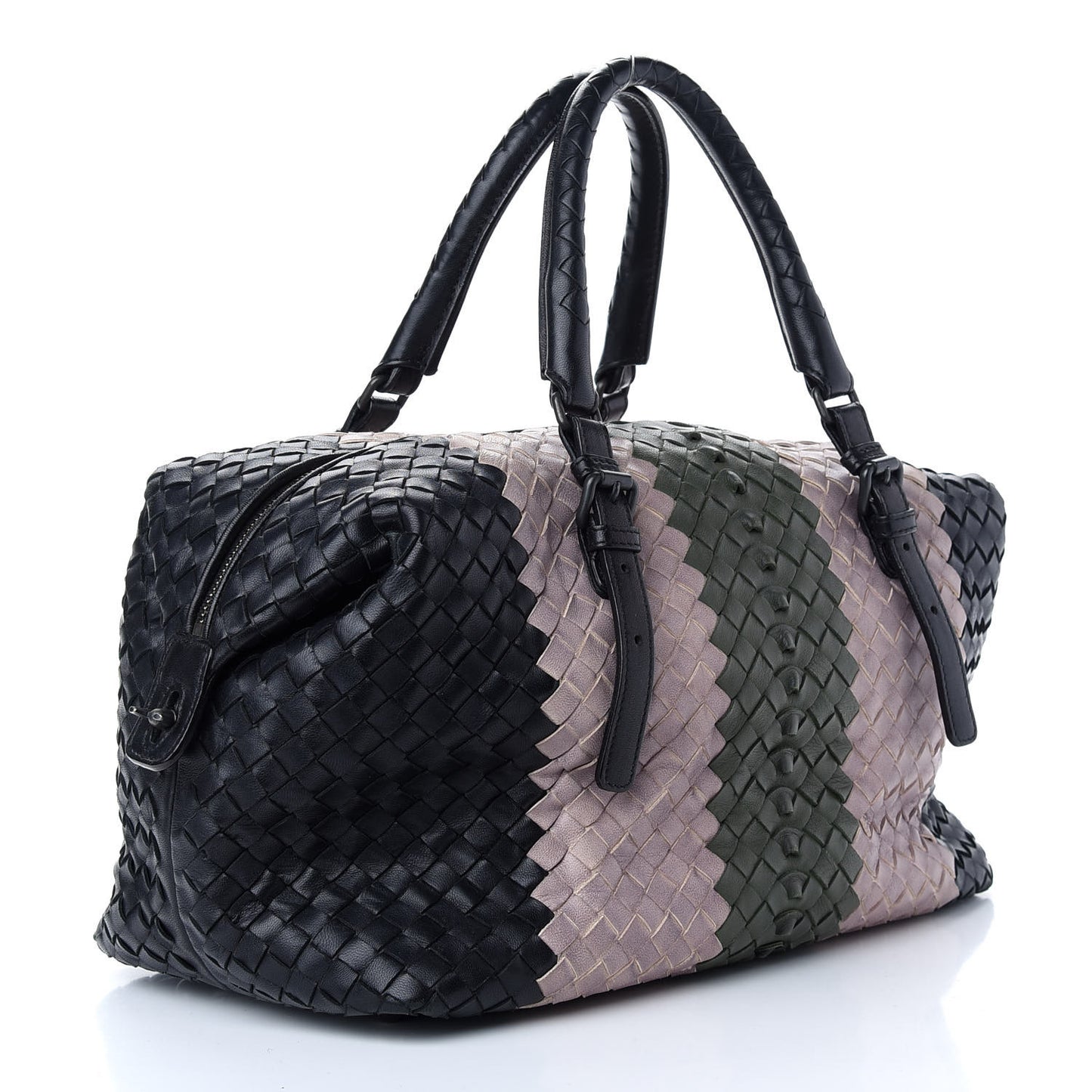 Nappa Intrecciato Rings Satchel Multicolor