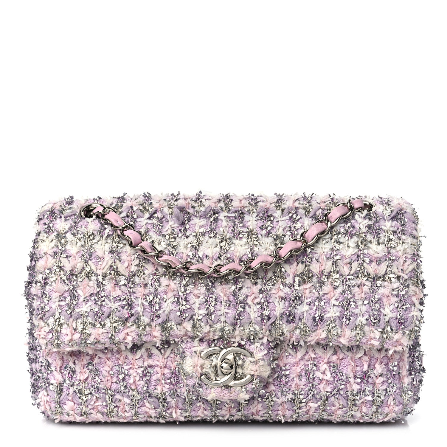 Chanel Tweed Medium Single Flap Pink 1 of 10
