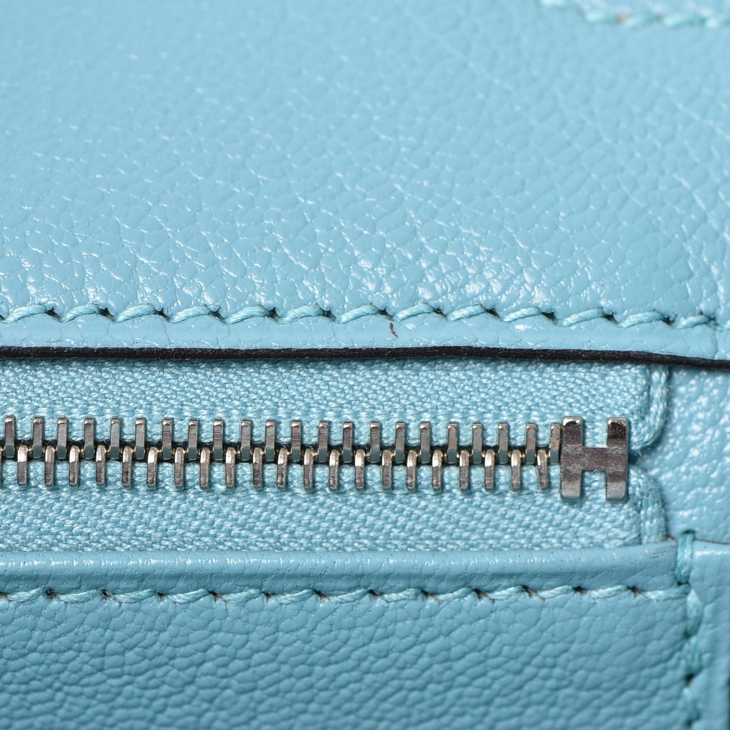 Taurillon Clemence Birkin 35 Bleu Atoll