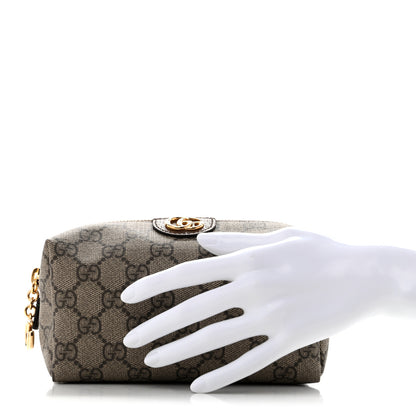 Gucci Soft GG Supreme Monogram Calfskin Medium Ophidia Cosmetic Case Beige Ebony New Acero 2 of 10