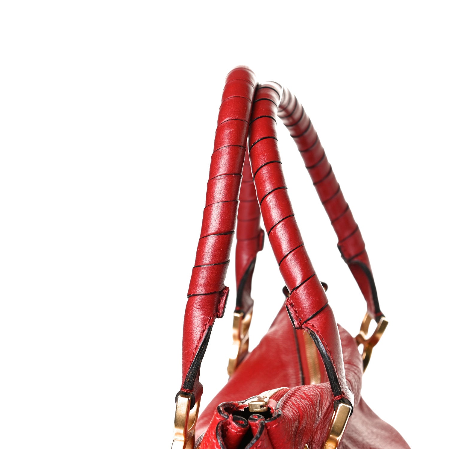 Chloe Calfskin Medium Marcie Satchel Peony Red 18 of 25