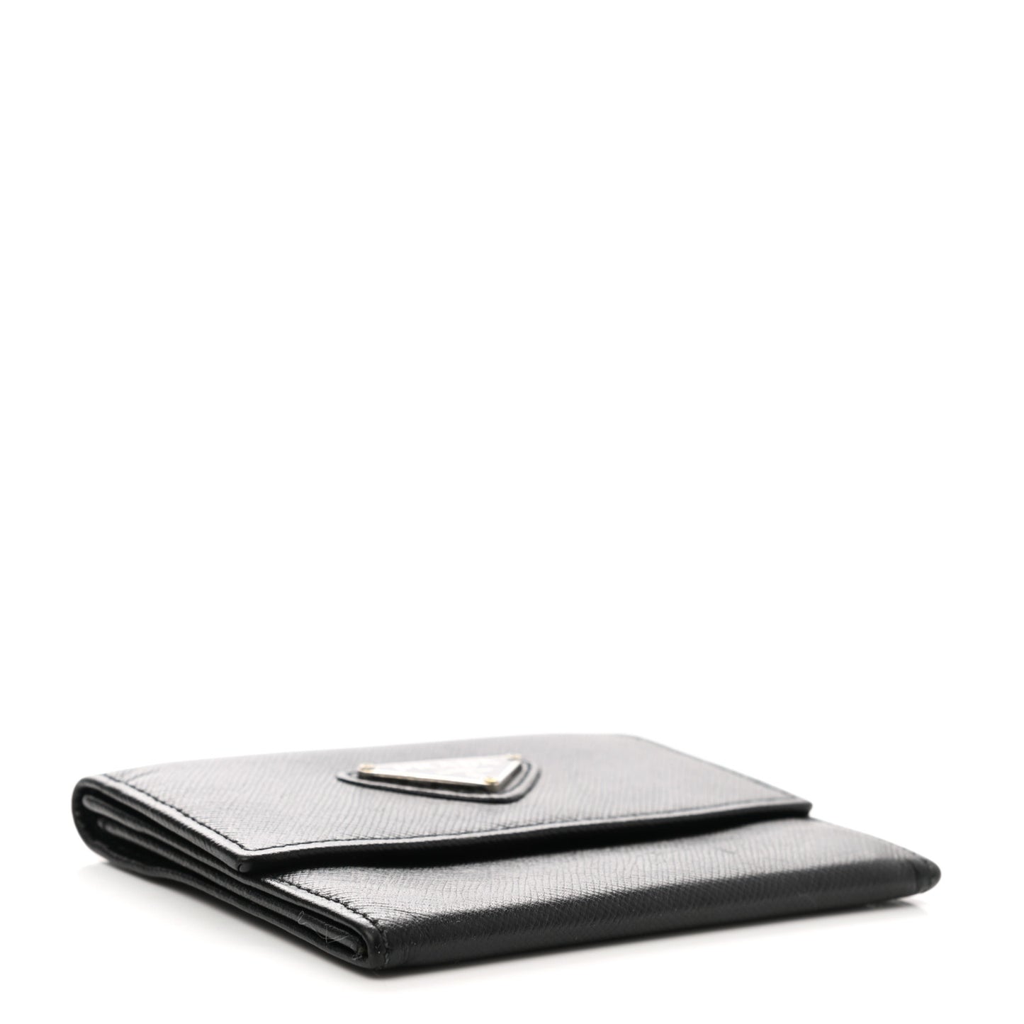 Saffiano Triangle Coin Purse Black