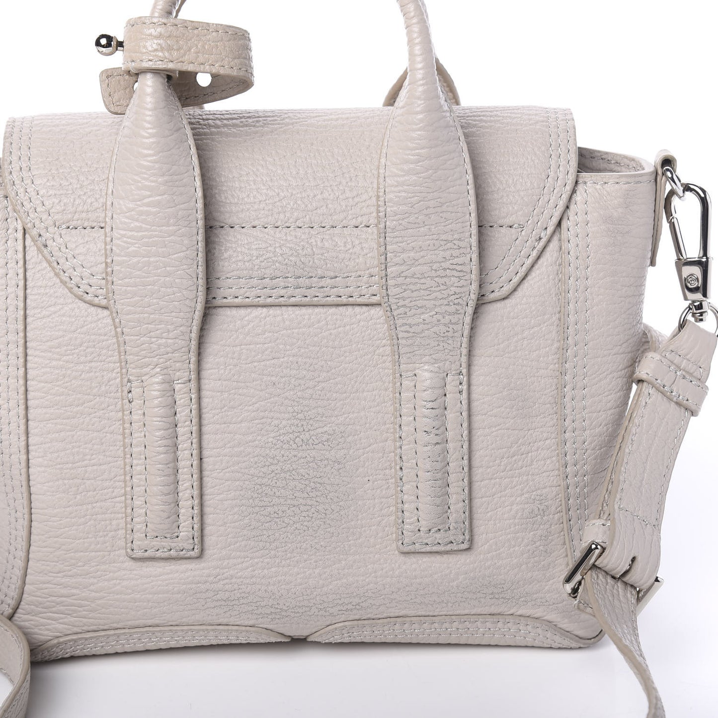 3.1 Textured Calfskin Mini Pashli Satchel Feather