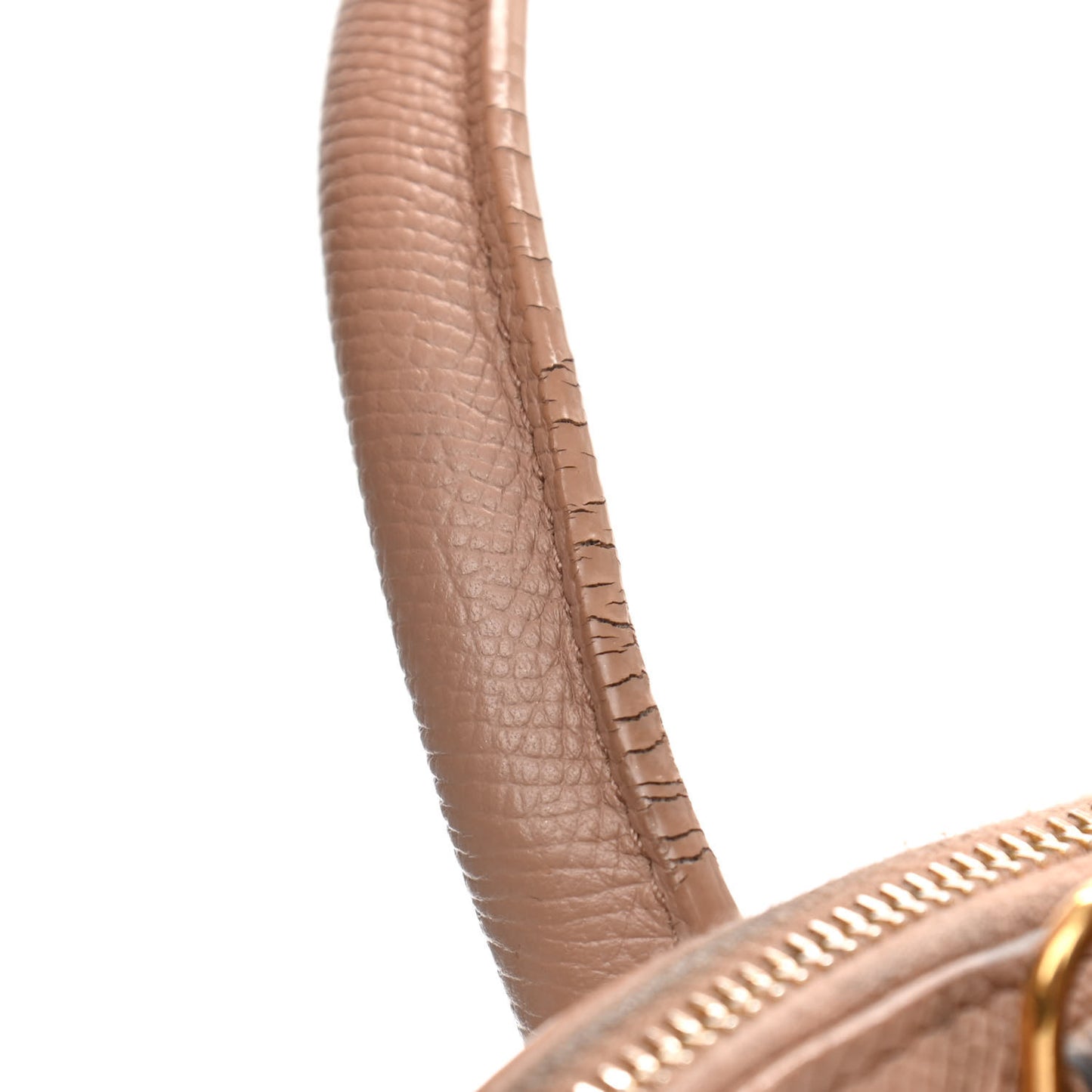 Grained Calfskin S Ville Top Handle Bag Beige Tapioca