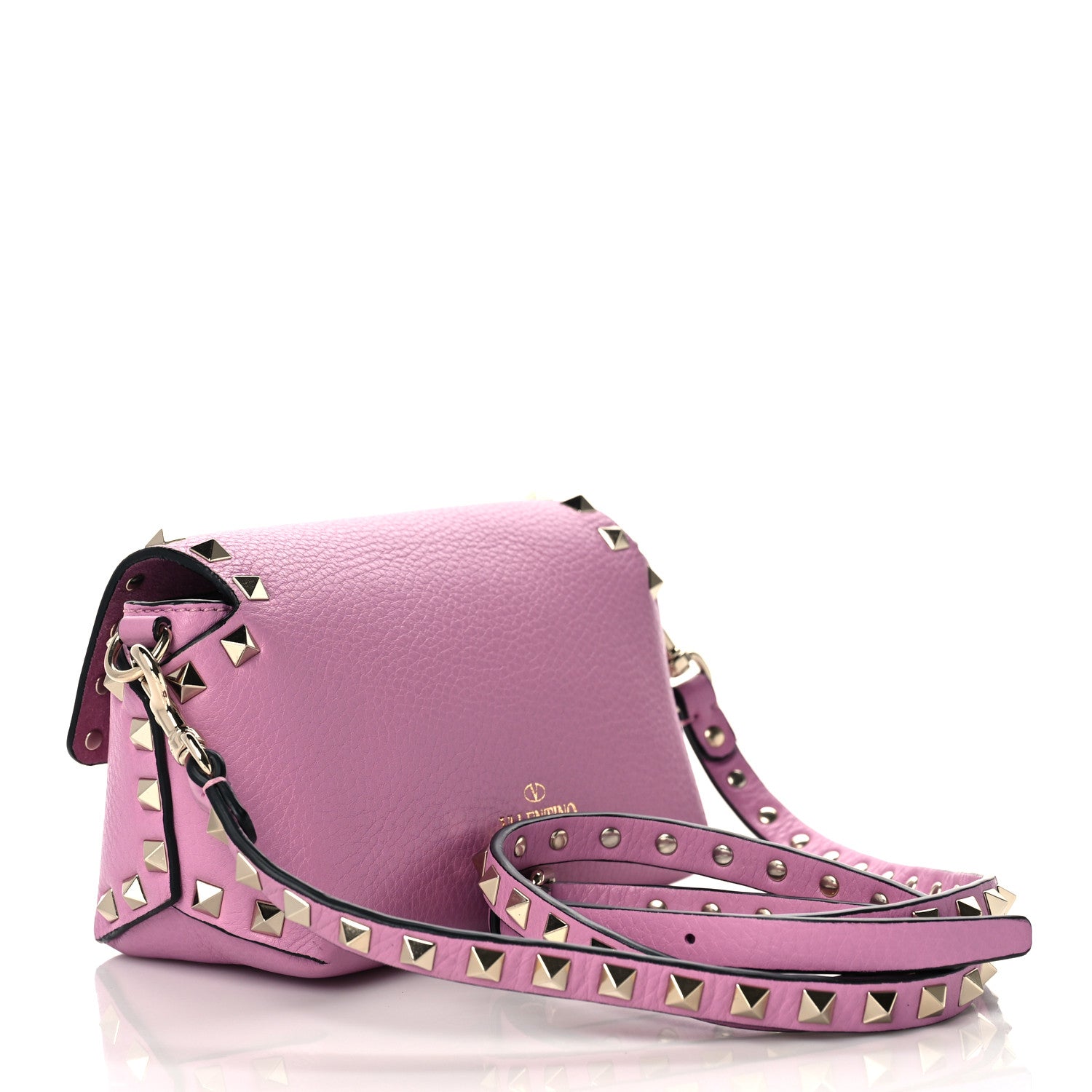 Valentino Garavani Pebbled Calfskin Mini Rockstud Crossbody Bag Giacinto 2 of 7