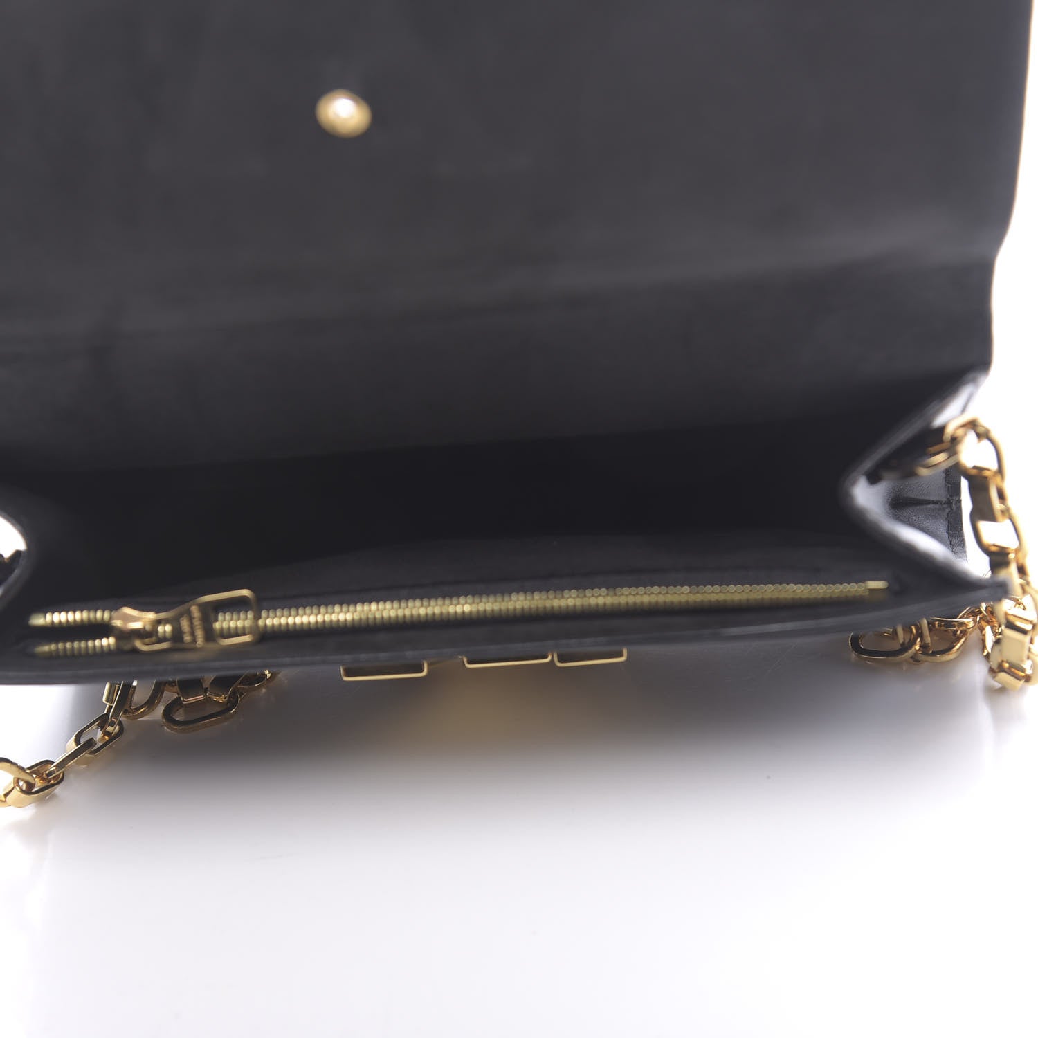 Louis Vuitton Calfskin Chain Louise MM Black 5 of 11