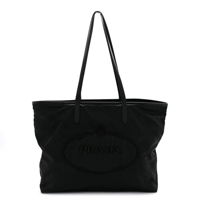 Prada Tessuto Nylon Logo Tote Black 1 of 12