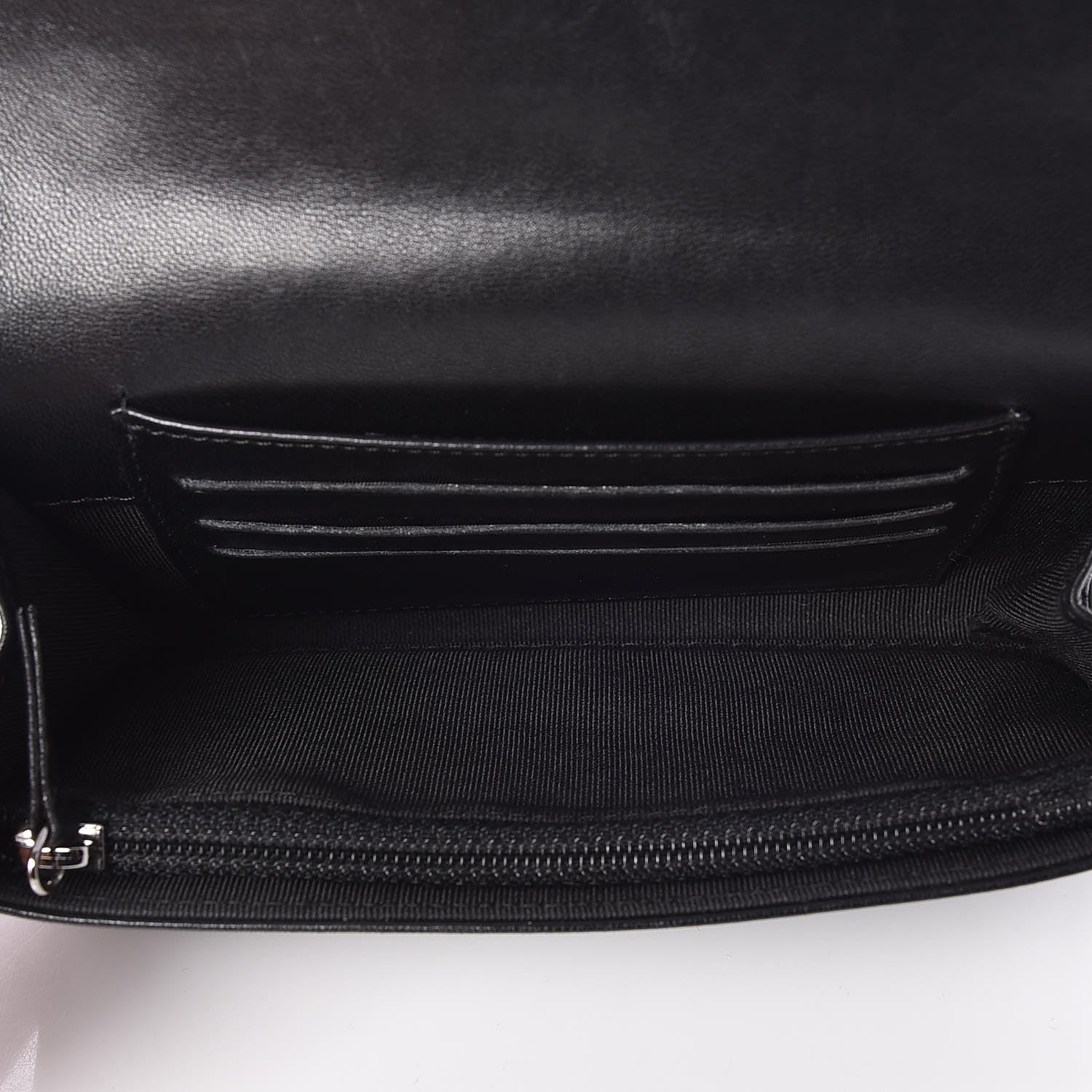 Chanel Lambskin Quilted Small Flap Wallet Black 5 of 9