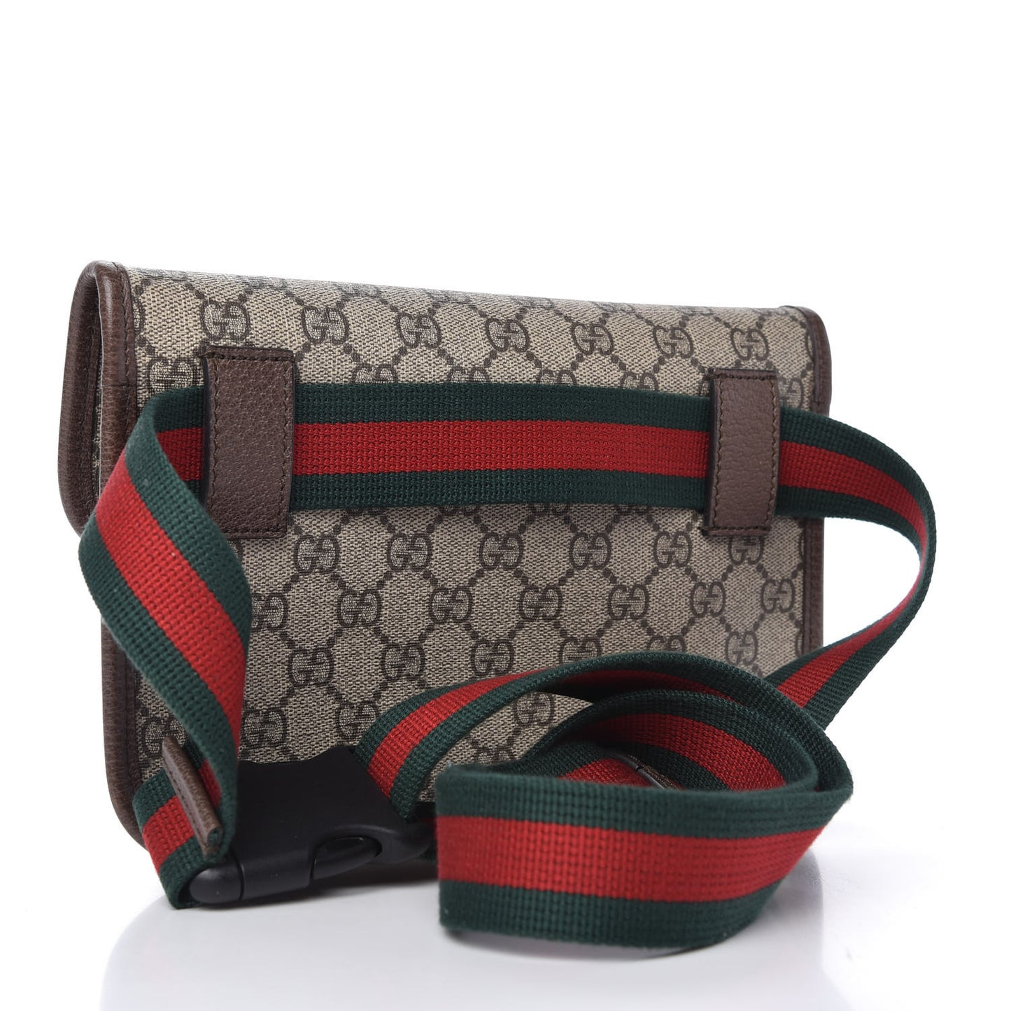 GG Supreme Monogram Neo Vintage Web Belt Bag Brown