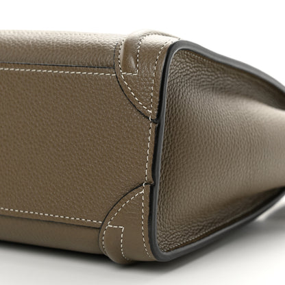 Celine Drummed Calfskin Nano Luggage Souris 11 of 11