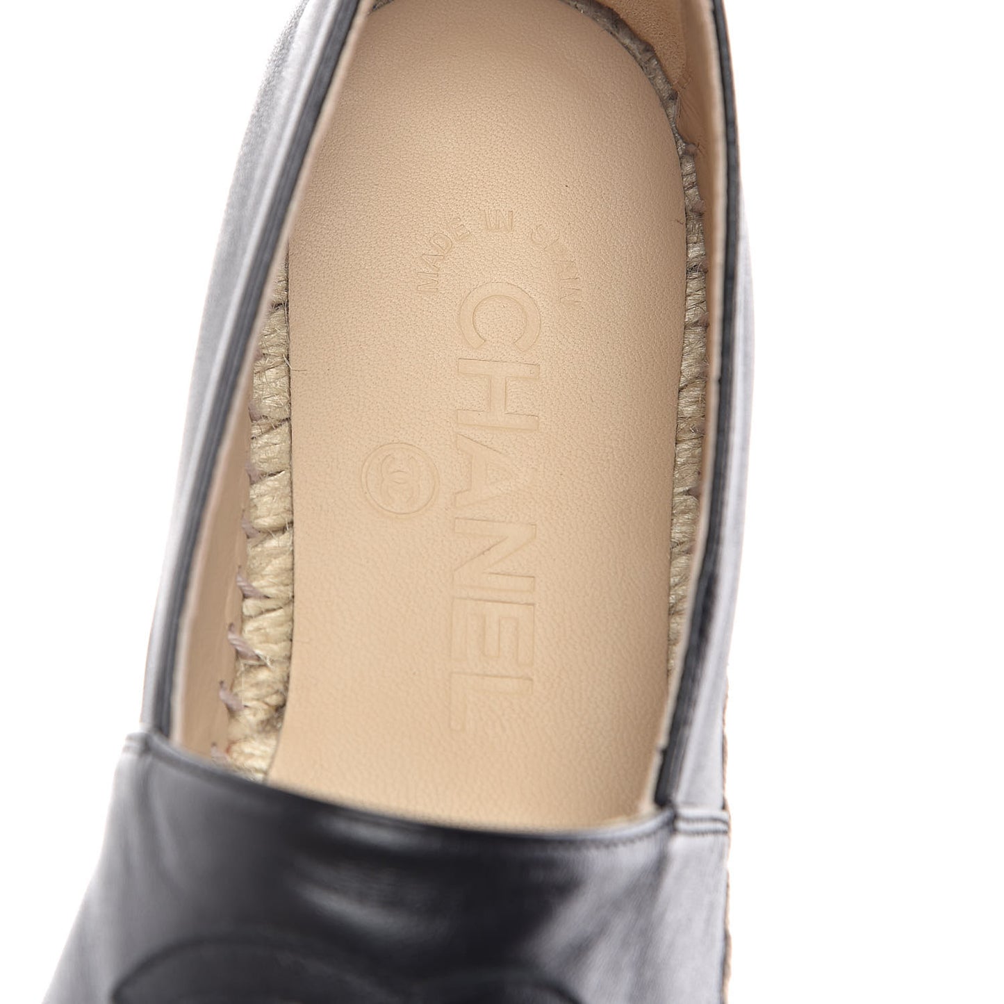 Lambskin CC Espadrilles 37 Black