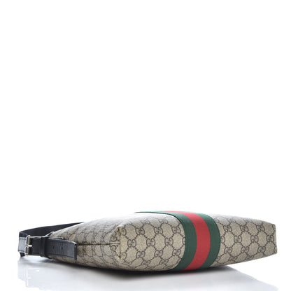 Gucci GG Supreme Monogram Web Messenger Bag Black 4 of 11