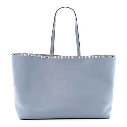 Valentino Garavani Grained Calfskin Rockstud Shoulder Tote Niagara 1 of 12