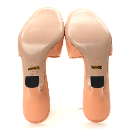 Gucci Nappa Matelasse GG Marmont 75mm Slide Sandals 36 Peachy Chic 6 of 9