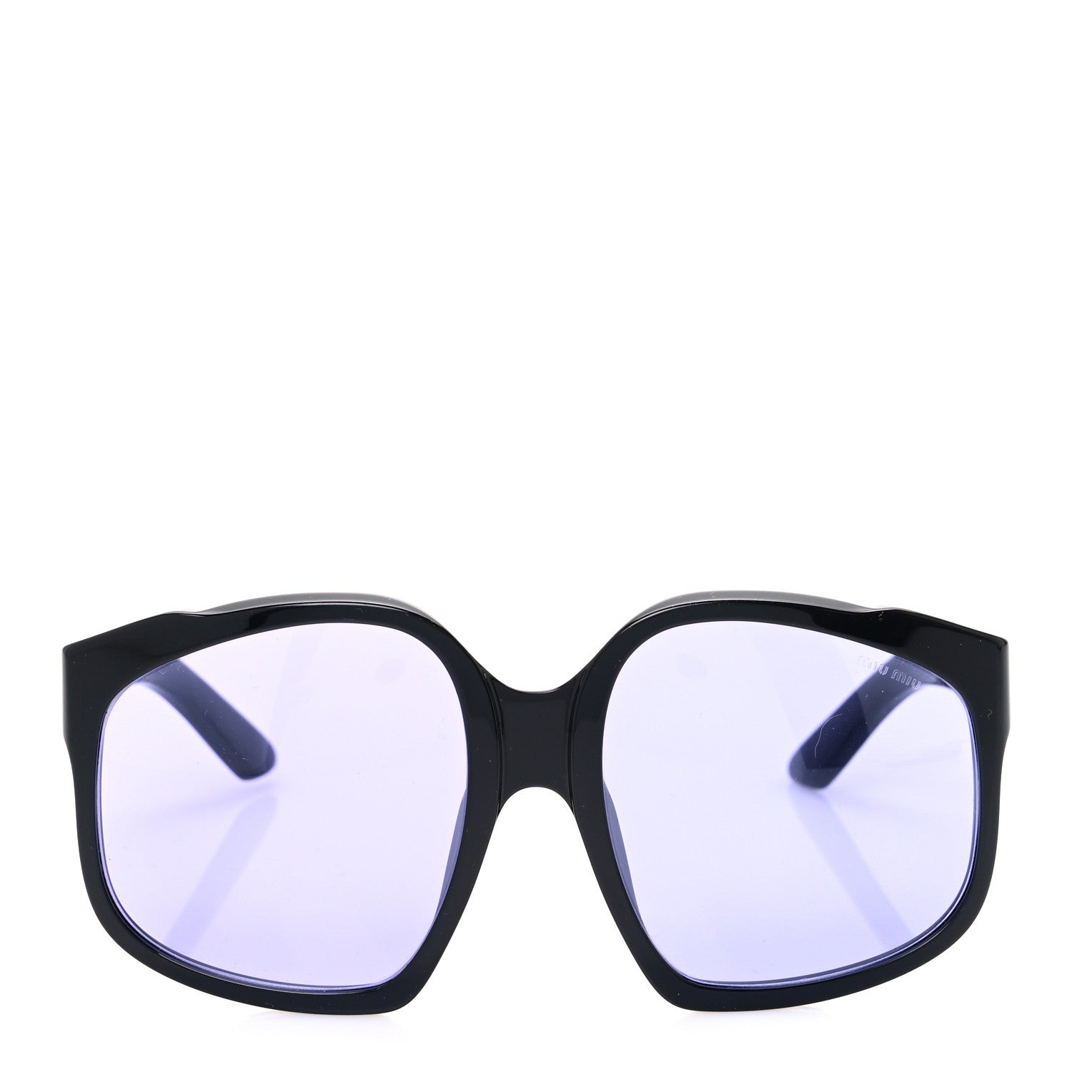 Miu Miu Acetate Square Sunglasses SMU A07 Black Violet 2 of 7
