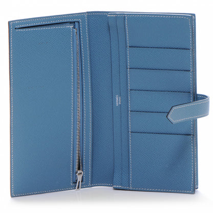 Hermes Epsom Bearn Wallet Blue Jean 5 of 8