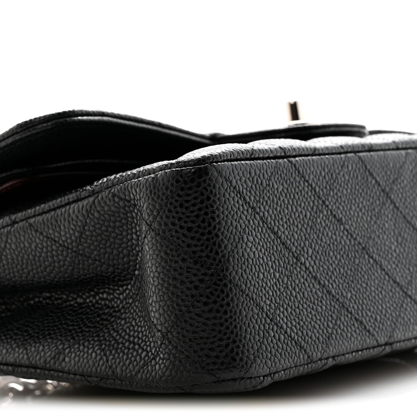 Caviar Quilted Small Double Flap Black