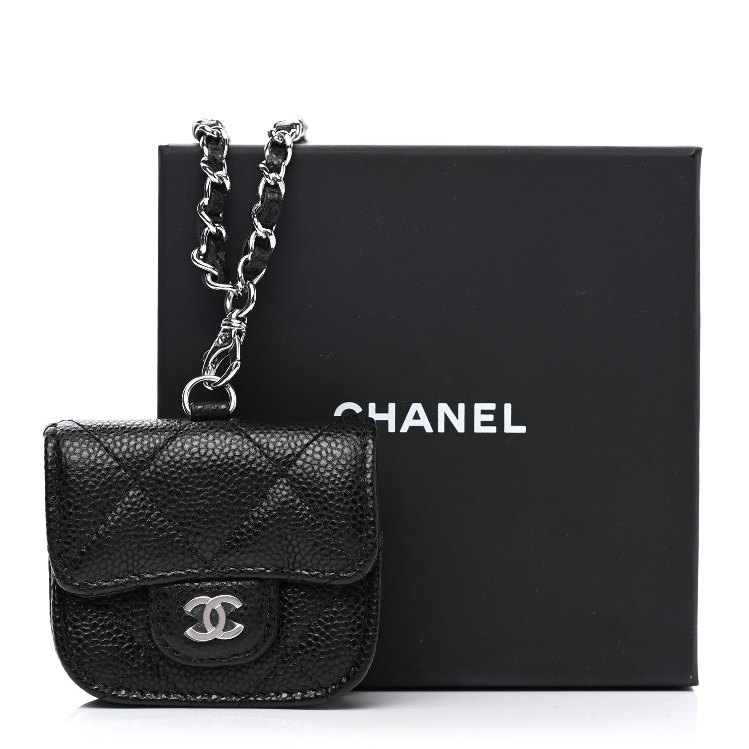 Chanel Caviar Quilted Airpods Pro Case Black 9 of 9