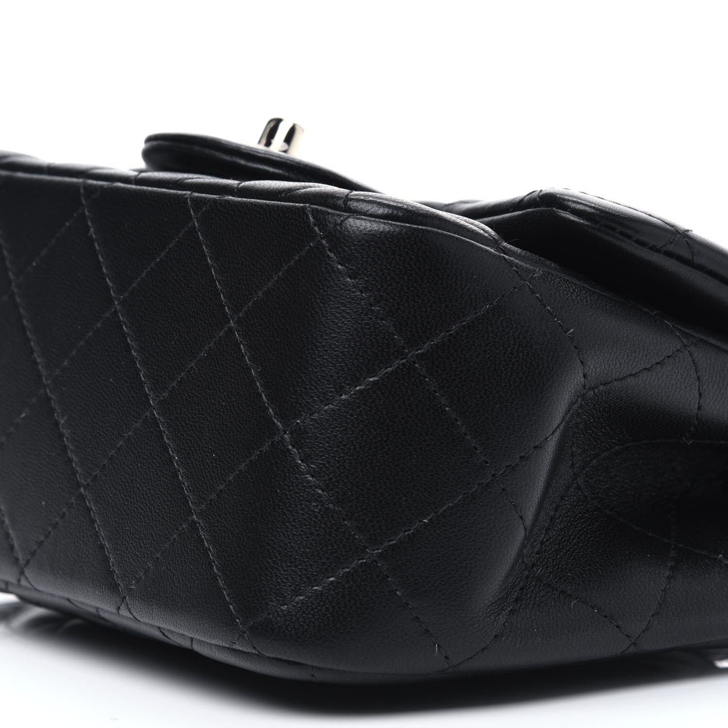 Chanel Lambskin Quilted Mini Square Flap Black 9 of 11