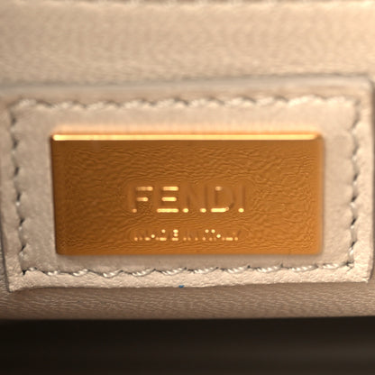 Fendi Nappa Colorblock Mini Peekaboo Iconic Satchel Lime Blue Royal Latte 7 of 11