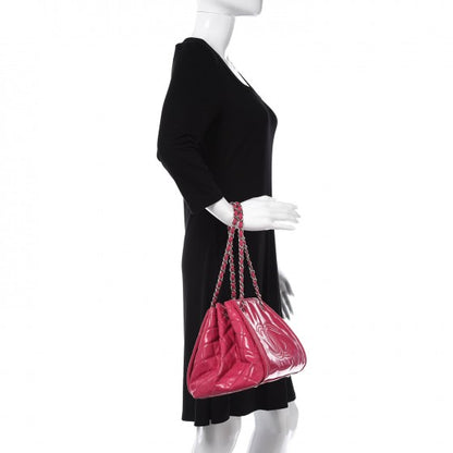 Chanel Vinyl Lipstick Ligne Accordion Tote Pink 2 of 11