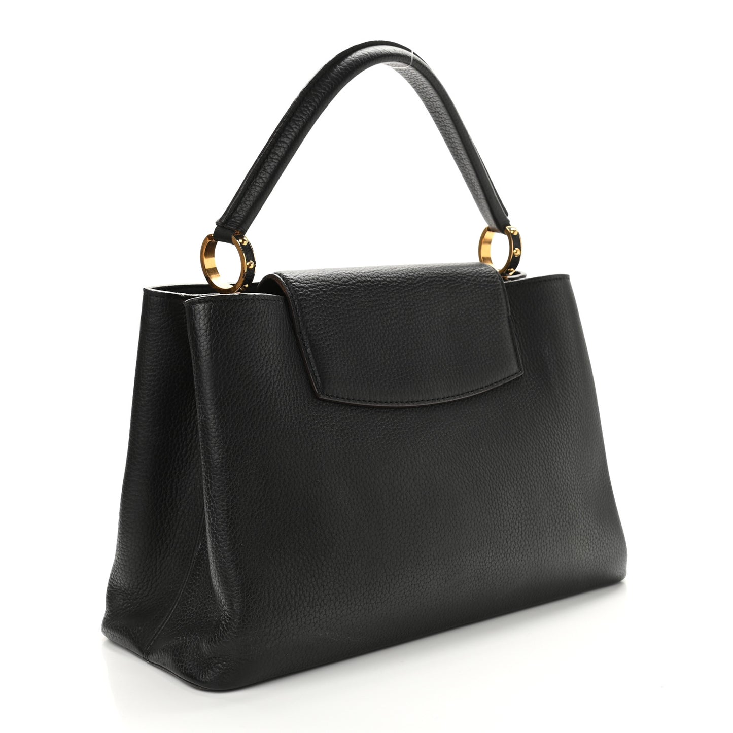Taurillon Capucines MM Black Fuchsia