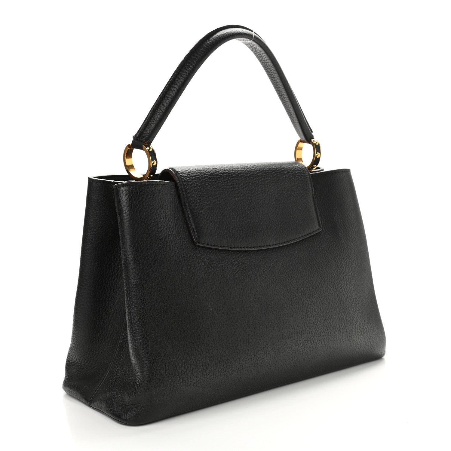 Louis Vuitton Taurillon Capucines MM Black Fuchsia 3 of 10