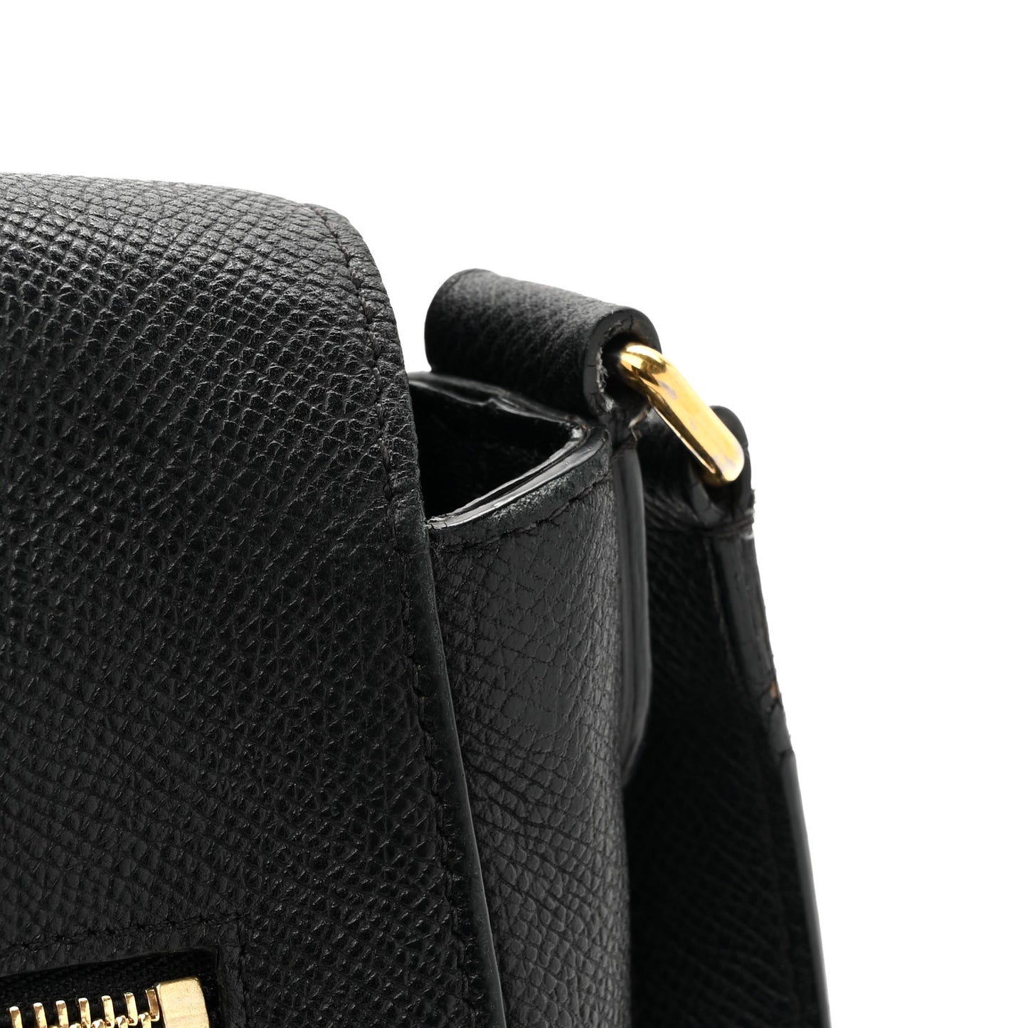 Grained Calfskin Large Trotteur Black