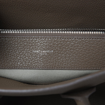 Saint Laurent Grained Calfskin Small Supple Sac De Jour Taupe 7 of 15