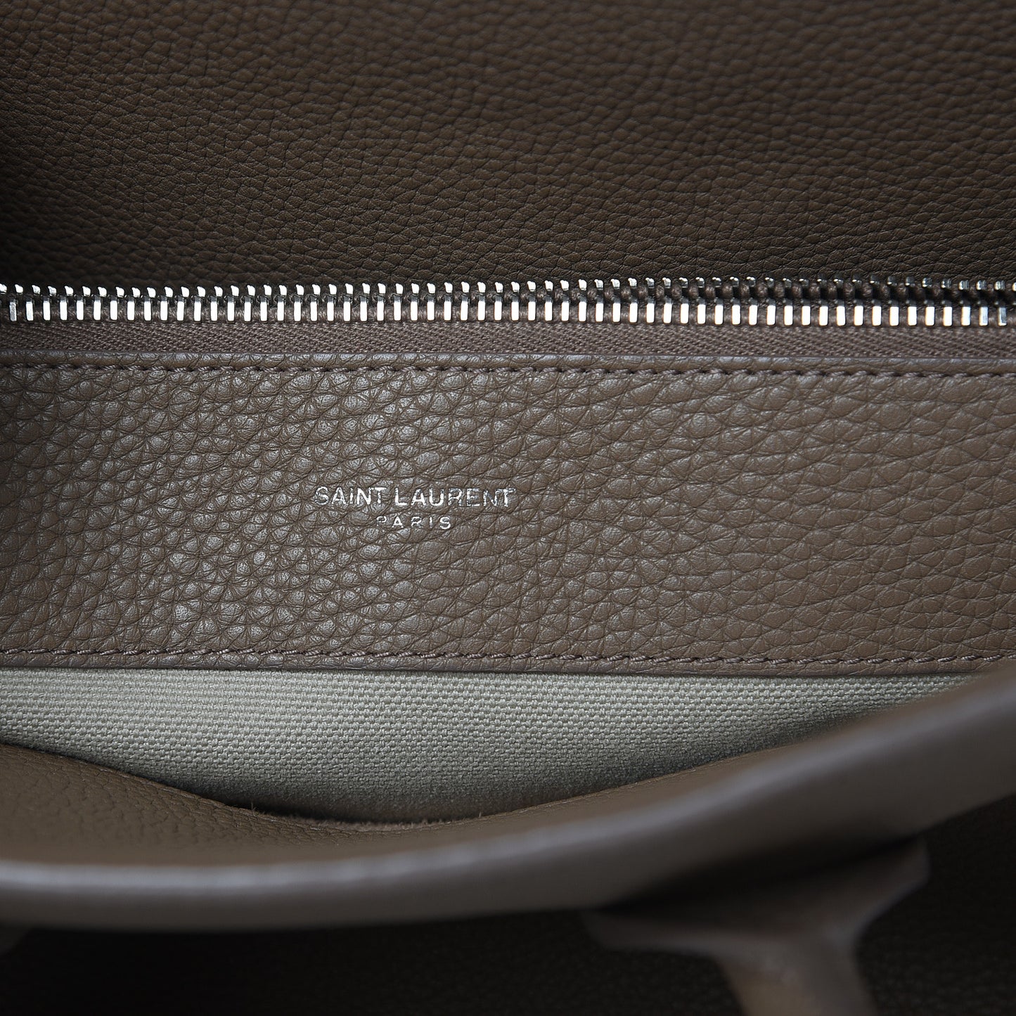 Grained Calfskin Small Supple Sac De Jour Taupe