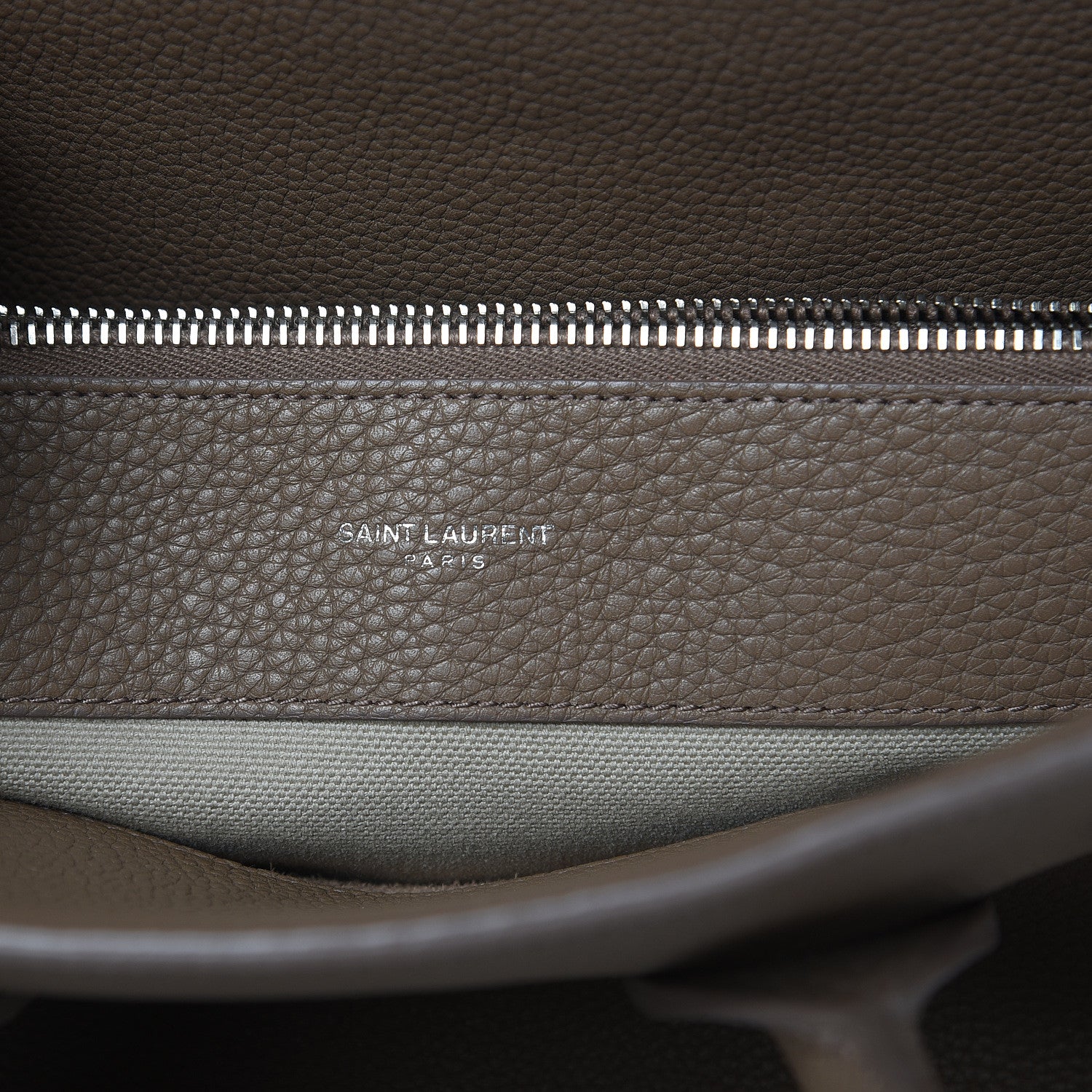 Saint Laurent Grained Calfskin Small Supple Sac De Jour Taupe 7 of 15