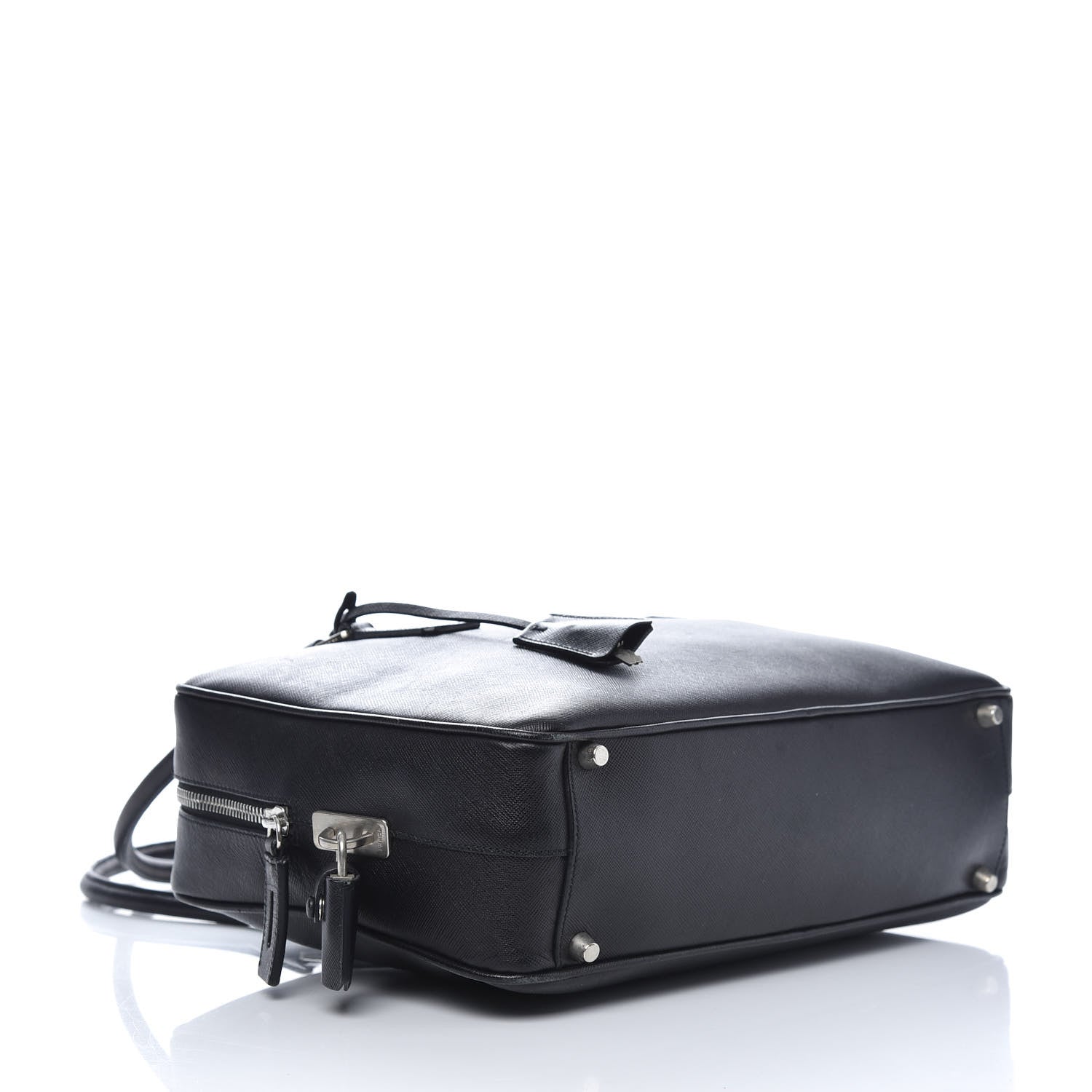 Prada Saffiano Bauletto Black 4 of 8