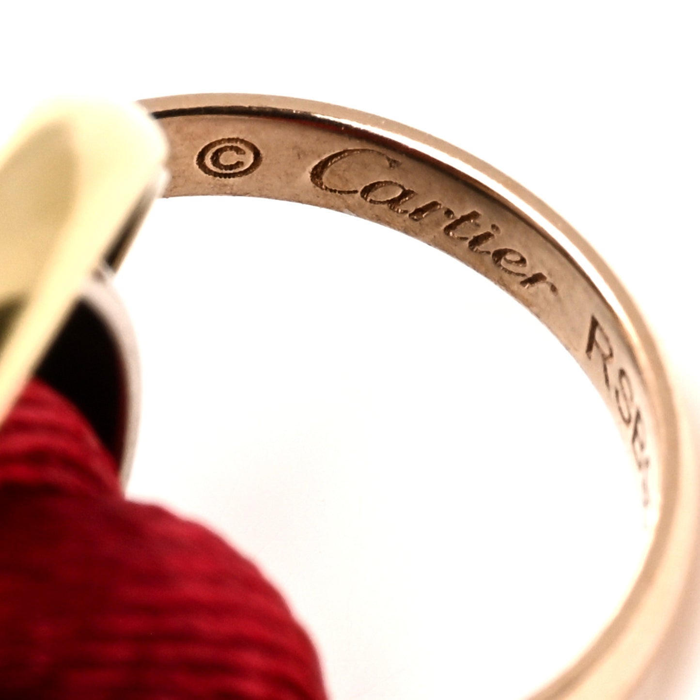 18K Pink Yellow White Gold Trinity Cord Bracelet Red