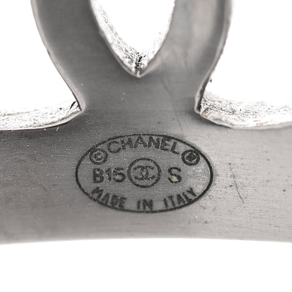 Chanel Ruthenium Logo Cuff Bracelet 4 of 5