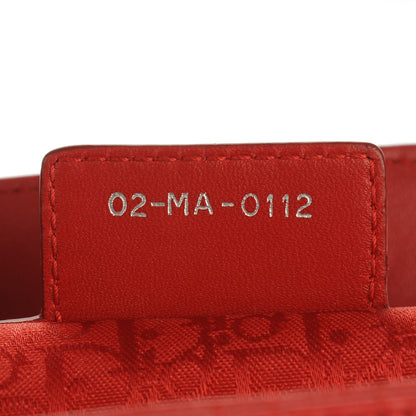 Christian Dior Lambskin Cannage Large Lady Dior Red 7 of 9