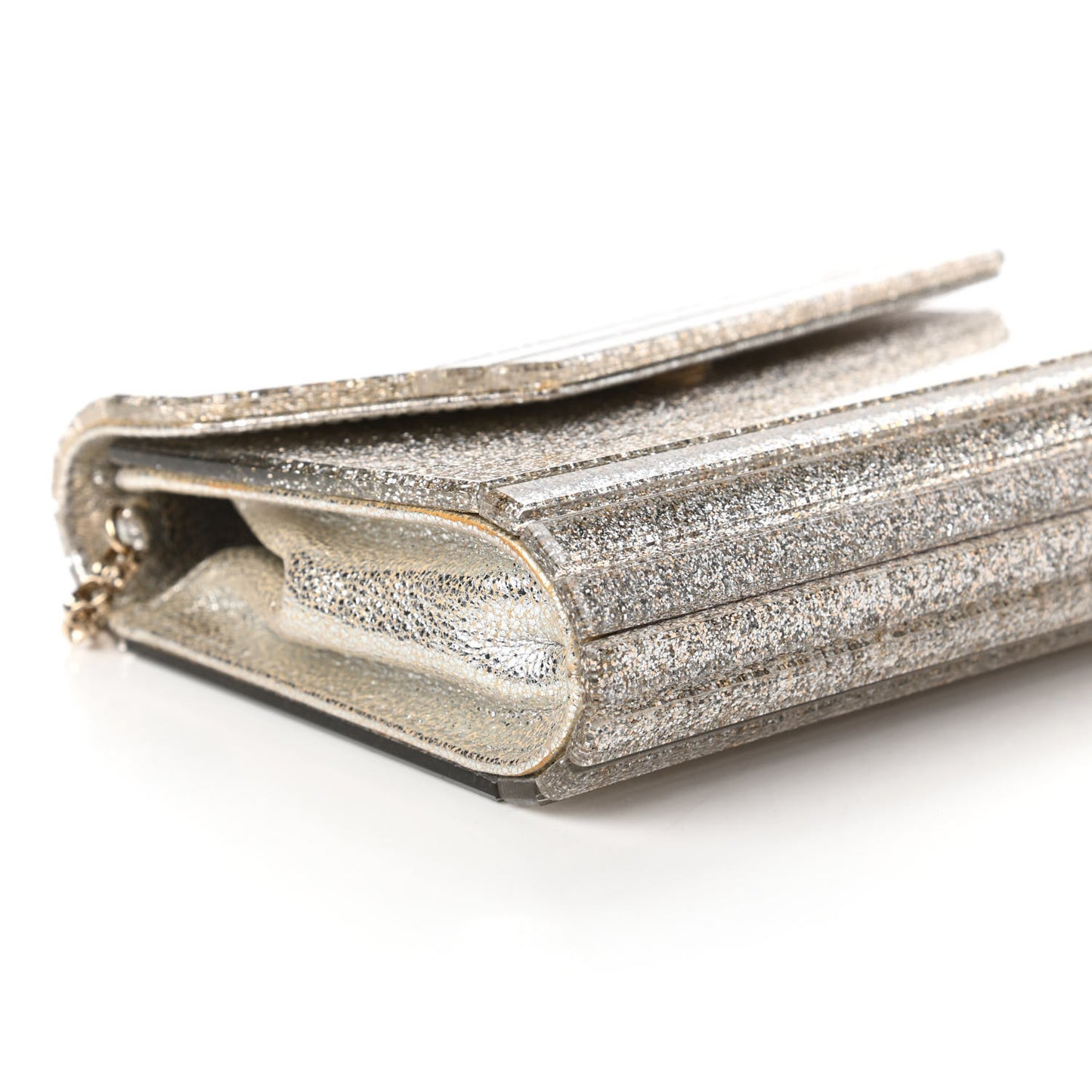 Acrylic Glitter Candy Clutch Champagne