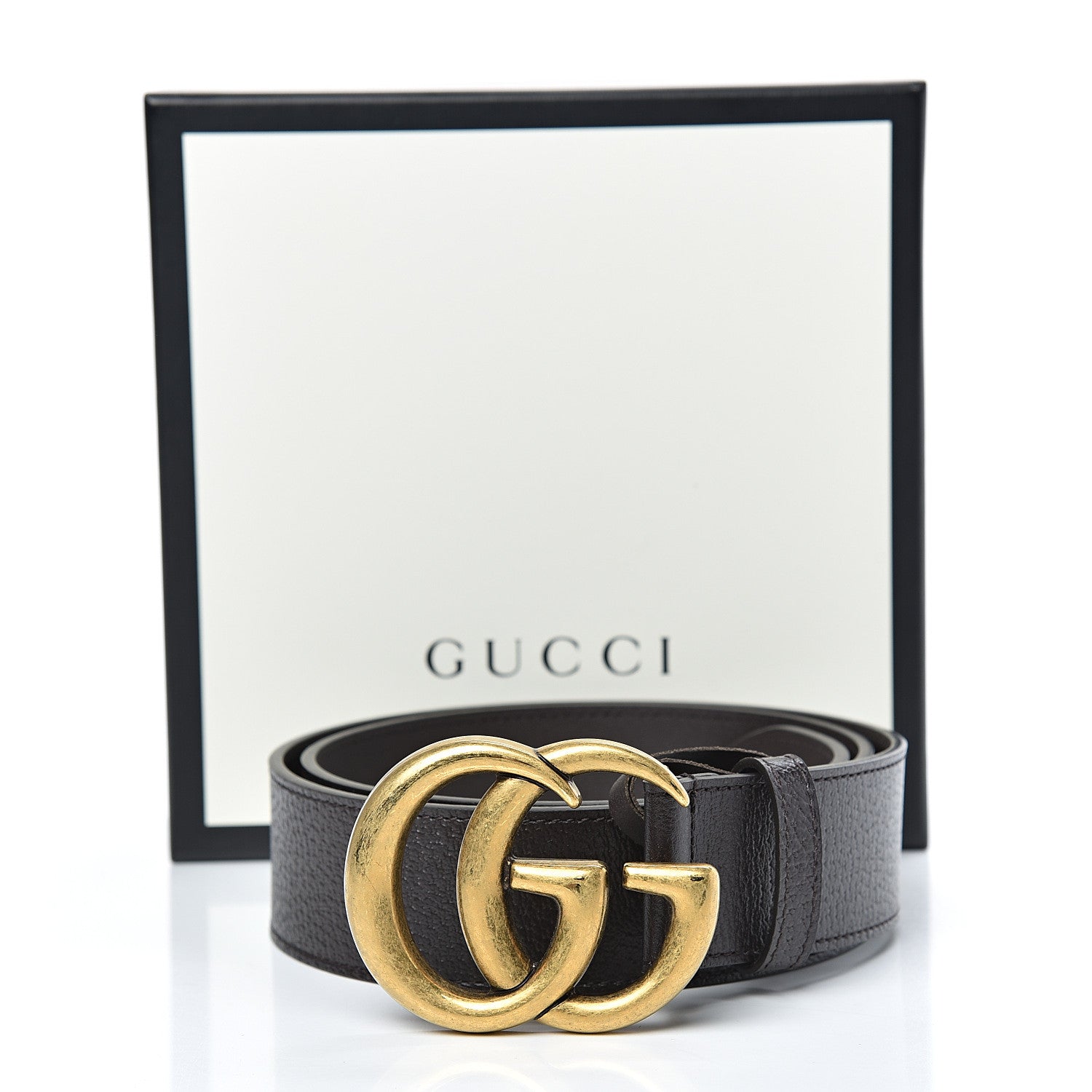 Gucci Textured Calfskin Double G 40mm Belt 85 34 Black 7 of 7
