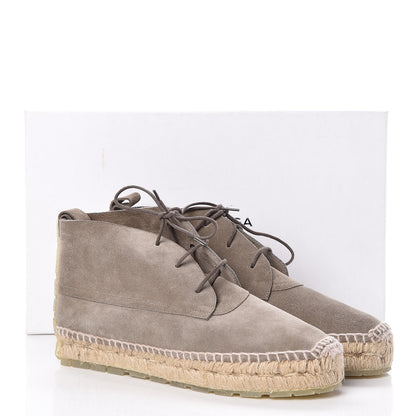 Balenciaga Suede Espadrille Ankle Boots 36 Gris Galet 9 of 9