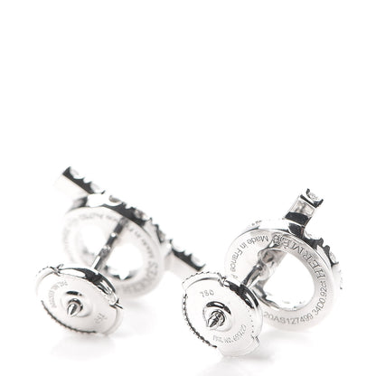Hermes 18K White Gold Diamond Finesse Earrings 3 of 5