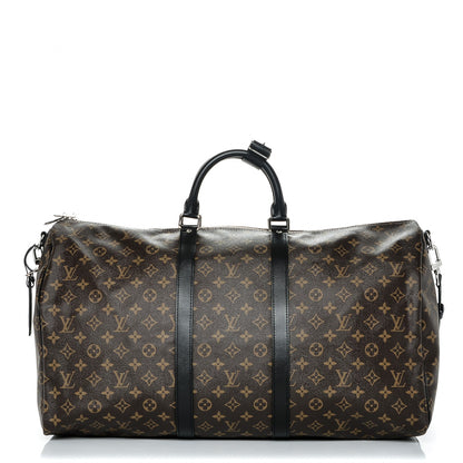 Louis Vuitton Monogram Macassar Keepall Bandouliere 55 1 of 8
