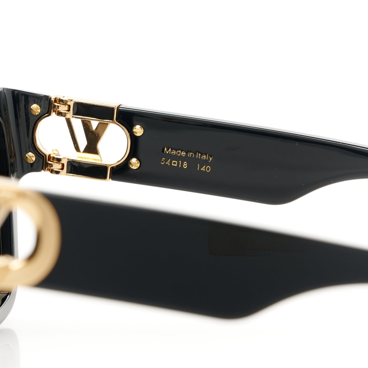 Acetate LV Link PM Square Sunglasses Z1566W Black