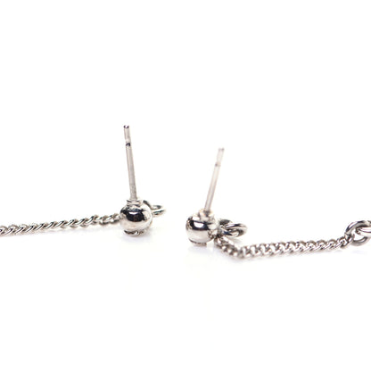 Chanel Baguette Crystal CC Drop Earrings Silver 4 of 6