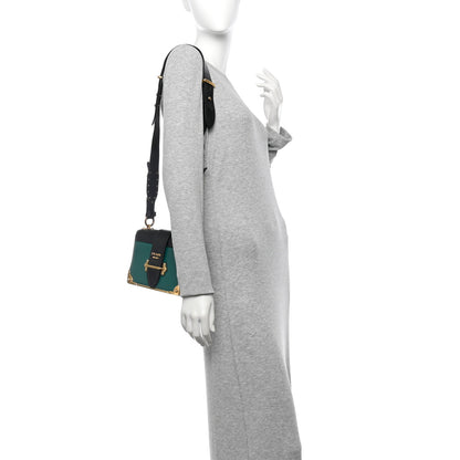 Prada City Calf Saffiano Cahier Bag Biliardo Black 2 of 9