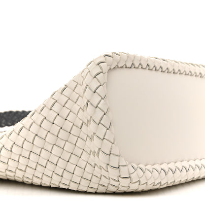 Bottega Veneta Nappa Intrecciato Bicolor Tote Bag Thunder White Silver 9 of 12